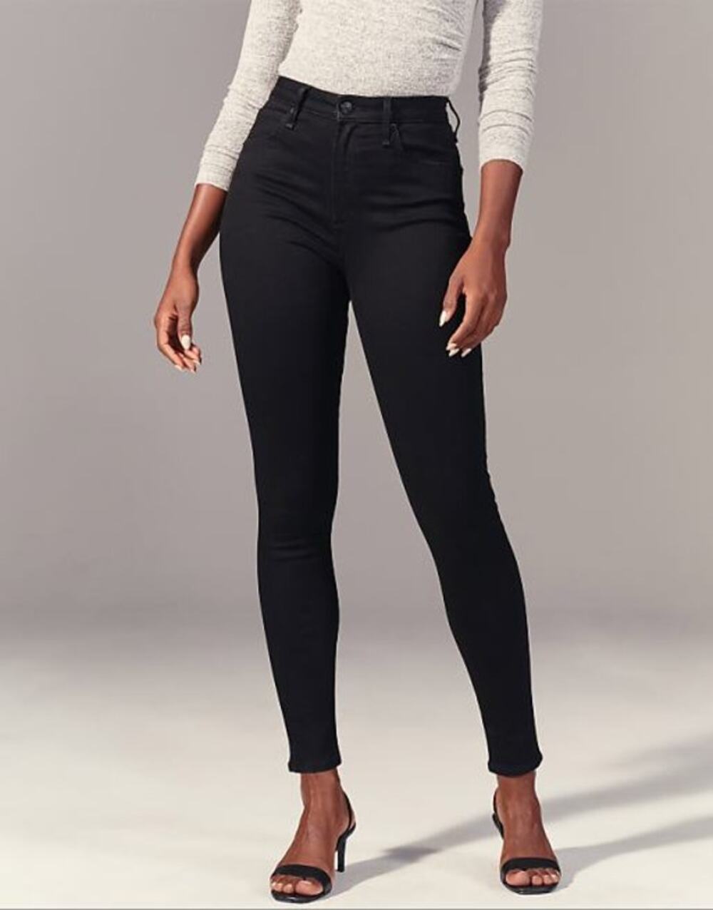 Abercrombie & Fitch The Skinny High Rise Jean NWT 29/8 Black Denim Y2K 90's - Picture 1 of 4